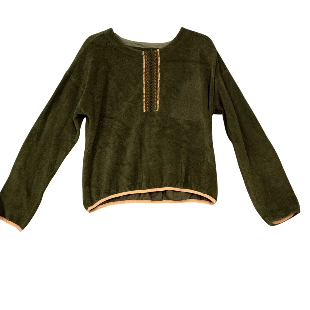 REI Co-op Sweater Womens XSmall Green Fleece Pullover Crewneck Outdoor